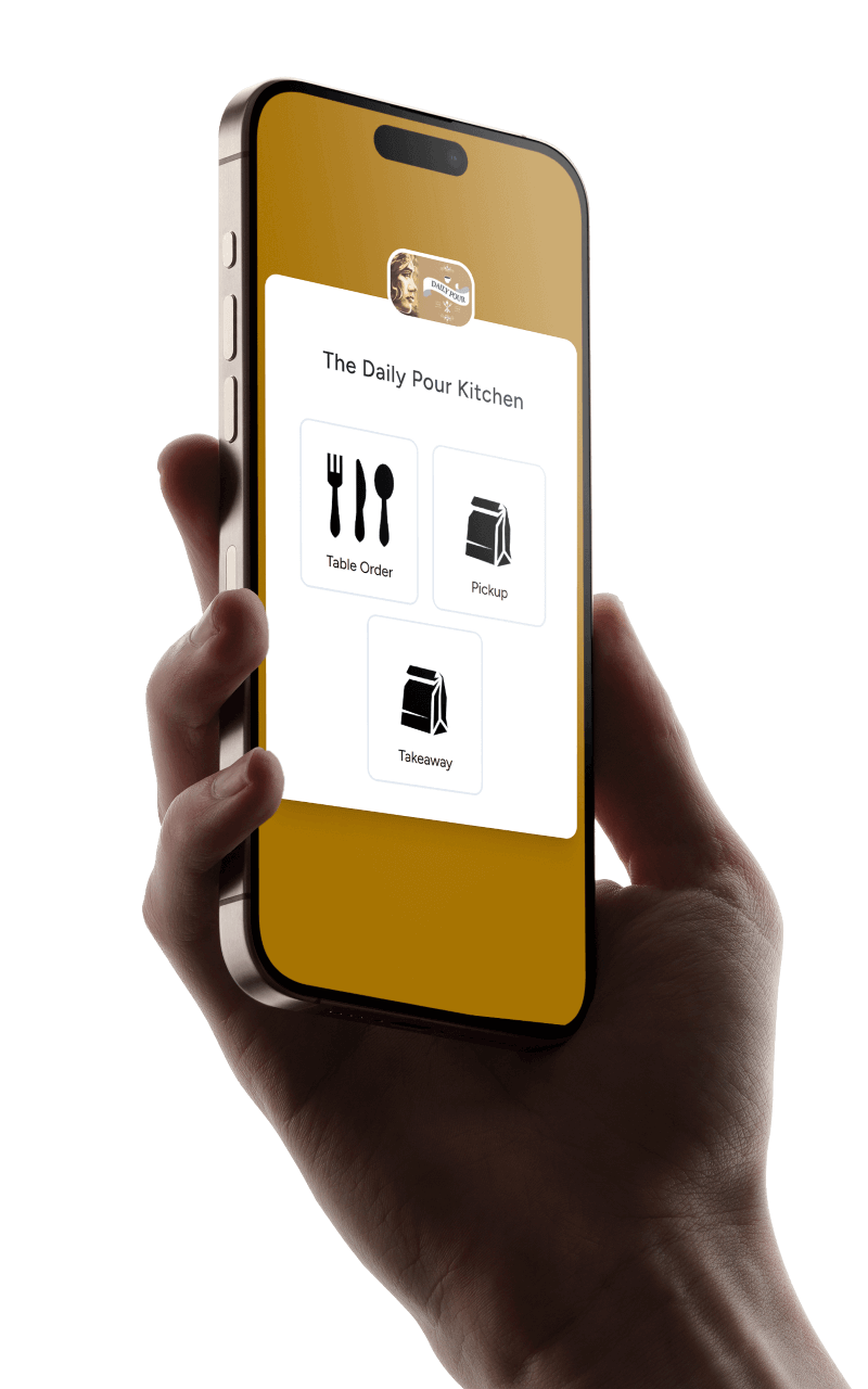 kayta-choose-order-type Kayta - Variety of Order Types like dine-in, takeaway, delivery, pick-up, etc.